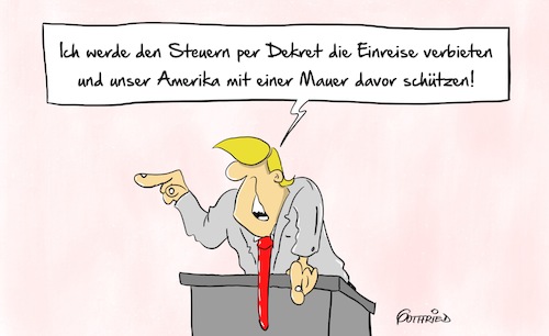 Cartoon: Steuerschutz (medium) by Marcus Gottfried tagged trump,donald,usa,steuerreform,steuern,abgaben,dekret,einreise,flüchtling,mexiko,mauer,regierung,freundschaft,marcus,gottfried,cartoon,karikatur,trump,donald,usa,steuerreform,steuern,abgaben,dekret,einreise,flüchtling,mexiko,mauer,regierung,freundschaft,marcus,gottfried,cartoon,karikatur