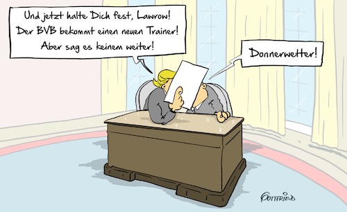 Cartoon: Trainerwechsel (medium) by Marcus Gottfried tagged lawrow,russland,trump,us,usa,geheimnis,verbündet,plaudern,quatschen,verrät,beziehung,oval,office,verschlusssache,bvb,tücher,trainer,borussia,dortmund,coach,freunde,marcus,gottfried,cartoon,karikatur,lawrow,russland,trump,us,usa,geheimnis,verbündet,plaudern,quatschen,verrät,beziehung,oval,office,verschlusssache,bvb,tücher,trainer,borussia,dortmund,coach,freunde,marcus,gottfried,cartoon,karikatur