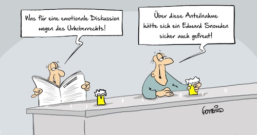 Cartoon: Urheberrecht (medium) by Marcus Gottfried tagged urheberrecht,urheberrechtsreform,eu,europa,datenschutz,verlage,internet,zensur,hysterie,diskussion,edward,snowden,urheberrecht,urheberrechtsreform,eu,europa,datenschutz,verlage,internet,zensur,hysterie,diskussion,edward,snowden