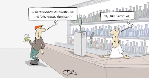 Cartoon: Virus erwischt (medium) by Marcus Gottfried tagged trump,corona,covid,infektion,usa,us,trump,corona,covid,infektion,usa,us