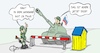 Cartoon: 20220214-Ukraine (small) by Marcus Gottfried tagged russland,ukraine,krieg,angriff,mnöver,corona,covid,2g,test,impfung,einmarschieren