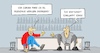 Cartoon: Wirtschaft schrumpft (small) by Marcus Gottfried tagged wirtschaft,inflation,abschwung,bruttosozialprodukt,kneipe,klein,eng,corona