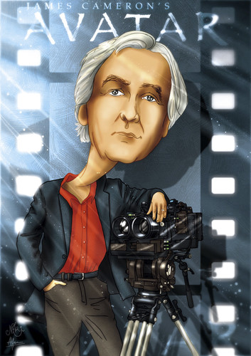 Cartoon: James Cameron (medium) by Nicoleta Ionescu tagged avatar,movie,director,titanic,james,cameron
