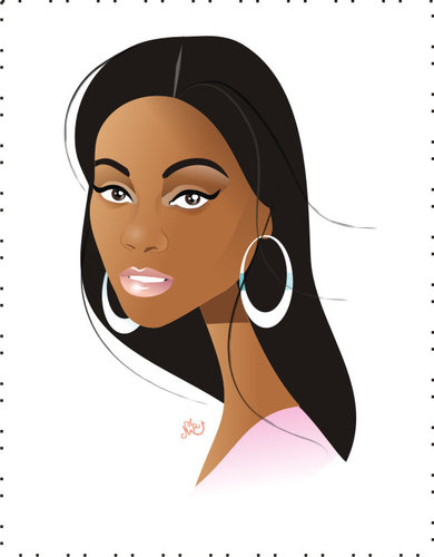 Cartoon: Zoe Saldana (medium) by Nicoleta Ionescu tagged zoe,saldana