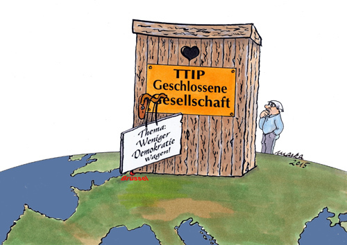 Cartoon: TTIP (medium) by marka tagged ttip,intransparenz,undemokratisch,überflüssig