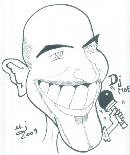 Cartoon: Dj moe (medium) by Majid Atta tagged dj,moe
