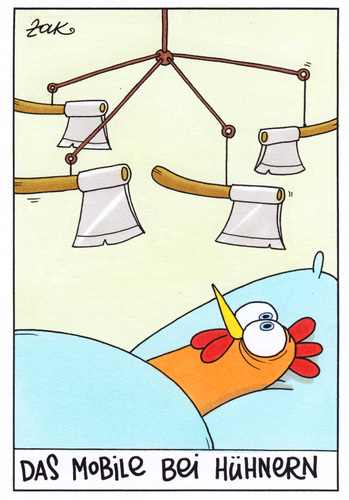 Cartoon: huhn (medium) by WHOSPERFECT tagged chicken,hühner,huhn,mobile