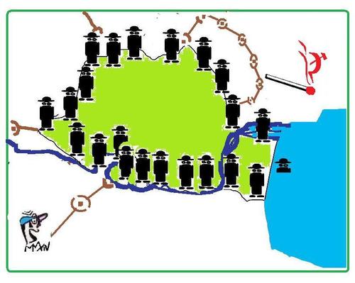 Cartoon: BORDERS COVER OPERATION (medium) by STOPS tagged undercover,threat,eastern,defence
