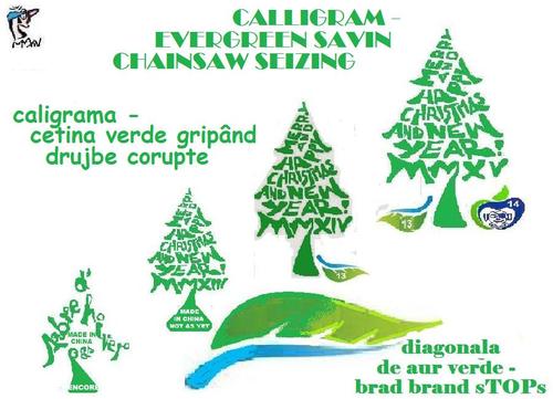 Cartoon: CALLIGRAM 2015 (medium) by STOPS tagged christmas,new,year,calligram,stops