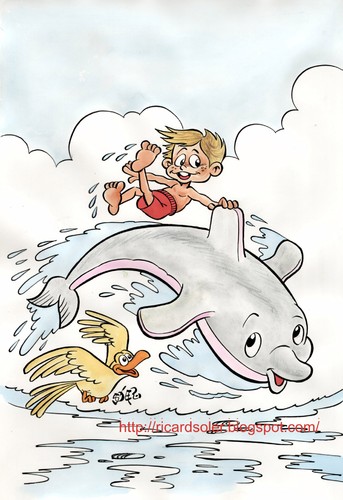 Cartoon: DELFIN (medium) by SOLER tagged delfin,infantil,cuento