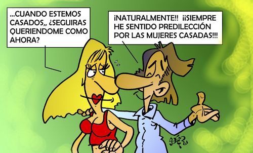 Cartoon: MATRIMONIO (medium) by SOLER tagged matrimonio,pareja,dos