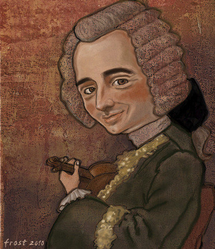 Cartoon: Jean-Jacques de Mondonville (medium) by frostyhut tagged baroque,composer,french,male,wig,violin