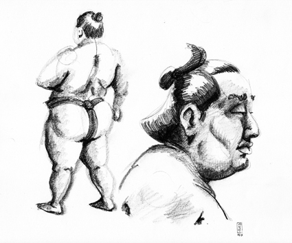 Cartoon: sumo zeichnung (medium) by Achatz tagged sumo,japan