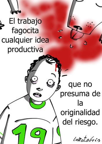 Cartoon: Canibalismo empresarial (medium) by LaRataGris tagged trabajo