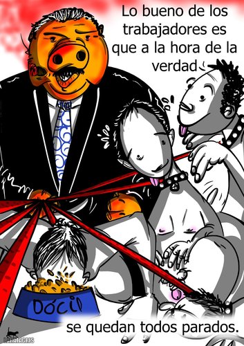 Cartoon: la mano del amo (medium) by LaRataGris tagged dia,de,los,trabajadores
