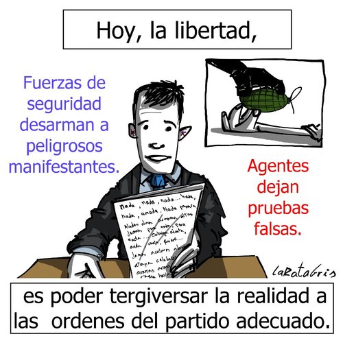 Cartoon: lecturas libres (medium) by LaRataGris tagged tergiversar,television