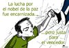 Cartoon: Luchadores por la paz (small) by LaRataGris tagged nobel,de,la,paz