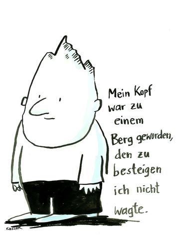 Cartoon: Mein Kopf... (medium) by Kossak tagged kopf,head,berg,mountain,traum,dream,selbsterkenntnis,gedanken,thoughts,kopf,traum,selbsterkenntnis,gedanken,denken,philosophie