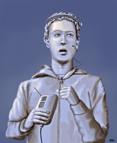 Cartoon: Gajus Marcus Zuckerberg (medium) by flintstone73 tagged facebook,zuckerberg,statue,legend,famous