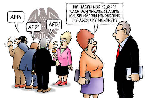 Cartoon: AfD-Überschätzung (medium) by Harm Bengen tagged afd,überschätzung,absolute,mehrheit,bundestag,bundesadler,interview,rechtsradikal,rechtsextrem,harm,bengen,cartoon,karikatur,afd,überschätzung,absolute,mehrheit,bundestag,bundesadler,interview,rechtsradikal,rechtsextrem,harm,bengen,cartoon,karikatur