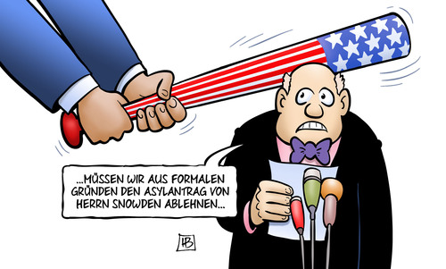 Cartoon: Asylantrag Snowden (medium) by Harm Bengen tagged asylantrag,asyl,abhören,englisch,telefon,wanze,wanzen,computer,prism,tempora,gchq,gb,grossbritannien,england,europa,eu,fbi,nsda,nsa,usa,obama,geheimdienst,server,kommunikationsdaten,zugriff,datenschutz,edward,snowden,whistleblower,guardian,russland,ecuador,bolivien,harm,bengen,cartoon,karikatur,asylantrag,asyl,abhören,englisch,telefon,wanze,wanzen,computer,prism,tempora,gchq,gb,grossbritannien,england,europa,eu,fbi,nsda,nsa,usa,obama,geheimdienst,server,kommunikationsdaten,zugriff,datenschutz,edward,snowden,whistleblower,guardian,russland,ecuador,bolivien,harm,bengen,cartoon,karikatur