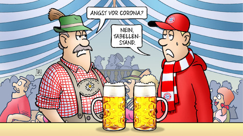 Cartoon: Bayern-Tabellenstand (medium) by Harm Bengen tagged angst,tabellenstand,bierzelt,festzelt,wiesn,oktoberfest,mass,bier,corona,fussball,fcb,bayern,münchen,harm,bengen,cartoon,karikatur,angst,tabellenstand,bierzelt,festzelt,wiesn,oktoberfest,mass,bier,corona,fussball,fcb,bayern,münchen,harm,bengen,cartoon,karikatur