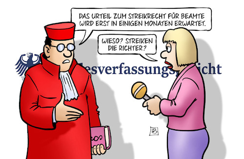 Cartoon: Beamten-Streikrecht (medium) by Harm Bengen tagged beamten,streikrecht,urteil,streiken,richter,bverfg,bundesverfassungsgericht,interview,harm,bengen,cartoon,karikatur,beamten,streikrecht,urteil,streiken,richter,bverfg,bundesverfassungsgericht,interview,harm,bengen,cartoon,karikatur