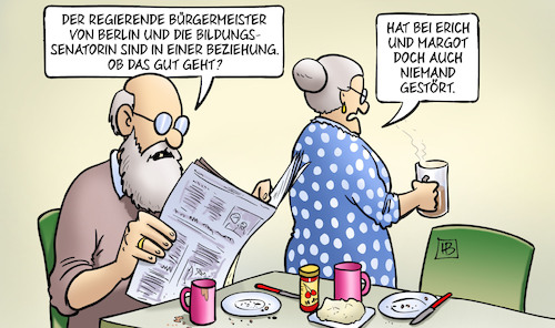 Cartoon: Berliner Beziehungen (medium) by Harm Bengen tagged bürgermeister,berlin,bildungssenatorin,beziehung,wegner,günther,wünsch,cdu,erich,margot,honecker,susemil,harm,bengen,cartoon,karikatur,bürgermeister,berlin,bildungssenatorin,beziehung,wegner,günther,wünsch,cdu,erich,margot,honecker,susemil,harm,bengen,cartoon,karikatur