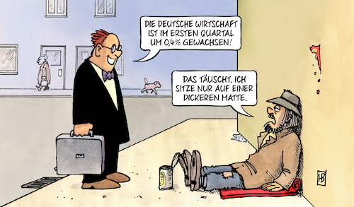 Cartoon: BIP wächst wieder (medium) by Harm Bengen tagged deutsche,wirtschaft,wachstum,bruttoinlandsprodukt,bip,bettler,gewachsen,matte,harm,bengen,cartoon,karikatur,deutsche,wirtschaft,wachstum,bruttoinlandsprodukt,bip,bettler,gewachsen,matte,harm,bengen,cartoon,karikatur