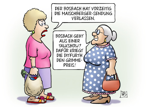 Cartoon: Bosbach bei Maischberger (medium) by Harm Bengen tagged bosbach,maischberger,sendung,verlassen,talkshow,ditfurth,grimmepreis,susemil,harm,bengen,cartoon,karikatur,bosbach,maischberger,sendung,verlassen,talkshow,ditfurth,grimmepreis,susemil,harm,bengen,cartoon,karikatur