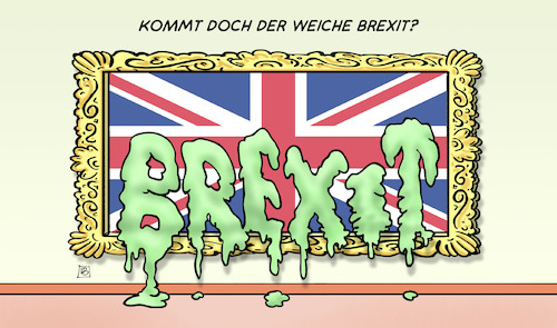 Cartoon: Brexit weich (medium) by Harm Bengen tagged weicher,brexit,uk,gb,eu,austritt,bilderrahmen,harm,bengen,cartoon,karikatur,weicher,brexit,uk,gb,eu,austritt,bilderrahmen,harm,bengen,cartoon,karikatur