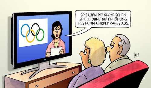 Cartoon: BVerfG und Rundfunkbeitrag (medium) by Harm Bengen tagged bverfg,rundfunkbeitrag,olympische,spiele,erhoehung,tv,olympia,ringe,harm,bengen,cartoon,karikatur,bverfg,rundfunkbeitrag,olympische,spiele,erhoehung,tv,olympia,ringe,harm,bengen,cartoon,karikatur