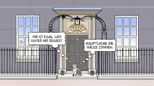 Cartoon: Chief Mouser (medium) by Harm Bengen tagged chief,mouser,katze,kater,downing,street,regierung,uk,gb,wahl,ergebnis,may,brexit,harm,bengen,cartoon,karikatur,chief,mouser,katze,kater,downing,street,regierung,uk,gb,wahl,ergebnis,may,brexit,harm,bengen,cartoon,karikatur