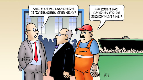 Cartoon: Containern (medium) by Harm Bengen tagged containern,lebensmittel,müll,catering,justizminister,tafeln,armut,harm,bengen,cartoon,karikatur,containern,lebensmittel,müll,catering,justizminister,tafeln,armut,harm,bengen,cartoon,karikatur