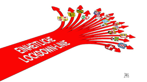 Cartoon: Corona-Linie zerfasert (medium) by Harm Bengen tagged einheitliche,linie,zerfasert,aufspaltung,lockdown,shutdown,verlängerung,bundesländer,föderalismus,corona,harm,bengen,cartoon,karikatur,einheitliche,linie,zerfasert,aufspaltung,lockdown,shutdown,verlängerung,bundesländer,föderalismus,corona,harm,bengen,cartoon,karikatur