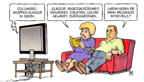 Cartoon: CSU-Klausur (medium) by Harm Bengen tagged csu,landesgruppe,bundestag,klausur,seeon,duden,harm,bengen,cartoon,karikatur,csu,landesgruppe,bundestag,klausur,seeon,duden,harm,bengen,cartoon,karikatur