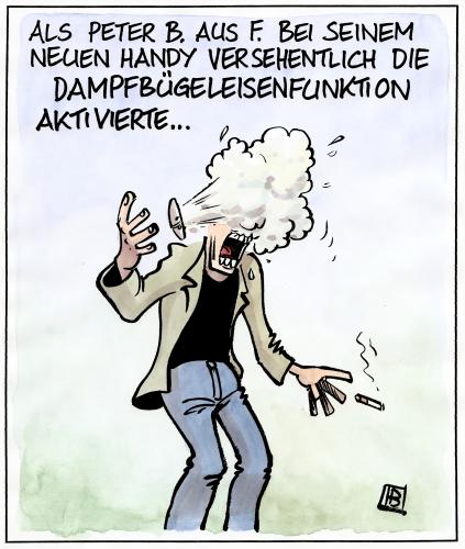 Cartoon: Dampf-Handy (medium) by Harm Bengen tagged dampf,handy,hand,bügeln,telefon,telefonieren,zusatzfunktion,dampf,bügeleisen,bügeln,haushaltsgerät gerät,haushalt,handy,telefon,telefonieren,mobiltelefon,funktion,extras,technologie,technik,fortschritt,entwicklung,unfall,nachteile,haushaltsgerät,gerät