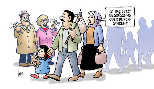 Cartoon: Durchwinken (medium) by Harm Bengen tagged begrüssung,durchwinken,europa,eu,gipfel,abschiebung,asylrecht,asylbewerber,flüchtlingsfrage,flüchtlinge,flucht,asyl,harm,bengen,cartoon,karikatur,begrüssung,durchwinken,europa,eu,gipfel,abschiebung,asylrecht,asylbewerber,flüchtlingsfrage,flüchtlinge,flucht,asyl,harm,bengen,cartoon,karikatur
