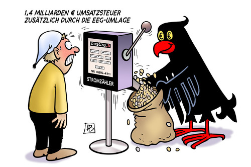 Cartoon: EEG und Umsatzsteuer (medium) by Harm Bengen tagged umsatzsteuer,steuer,staat,fiskus,bundesadler,spielautomat,ökostromförderung,energie,strom,stromzähler,solarenergie,windenergie,eeg,rabatte,industrie,harm,bengen,cartoon,karikatur,umsatzsteuer,steuer,staat,fiskus,bundesadler,spielautomat,ökostromförderung,energie,strom,stromzähler,solarenergie,windenergie,eeg,rabatte,industrie,harm,bengen,cartoon,karikatur