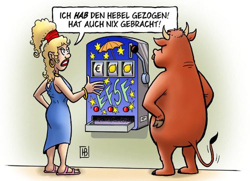 Cartoon: EFSF-Hebel (medium) by Harm Bengen tagged efsf,hebel,euro,europa,eurokrise,euroschuldenkrise,schulden,kredite,staatsanleihen,stier,spielautomat,eurozone,finanzen,finanzkrise,eurobonds,efsf,hebel,euro,europa,euroschuldenkrise,schulden,kredite,staatsanleihen,stier,spielautomat,finanzkrise,wirtschaftskrise