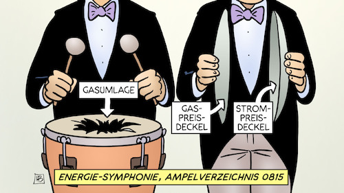 Cartoon: Energiekonzert (medium) by Harm Bengen tagged energie,symphonie,ampelverzeichnis,konzert,gasumlage,gaspreisdeckel,strompreisdeckel,musik,pauke,becken,harm,bengen,cartoon,karikatur,energie,symphonie,ampelverzeichnis,konzert,gasumlage,gaspreisdeckel,strompreisdeckel,musik,pauke,becken,harm,bengen,cartoon,karikatur