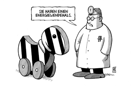 Cartoon: Energiewendehals (medium) by Harm Bengen tagged energie,wendehals,hals,wende,energiewendehals,tigerente,bundesregierung,koalition,atom,atomkraft,ausstieg,akw,arzt,diagnose,cdu,kernkraft,fdp