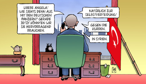 Cartoon: Erdogan und Syrien (medium) by Harm Bengen tagged merkel,erdogan,deutsche,panzer,selbstverteidung,kurden,syrien,ypg,krieg,einmarsch,harm,bengen,cartoon,karikatur,merkel,erdogan,deutsche,panzer,selbstverteidung,kurden,syrien,ypg,krieg,einmarsch,harm,bengen,cartoon,karikatur