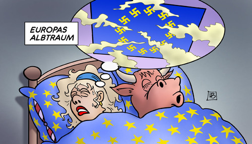 Cartoon: Europas Albtraum (medium) by Harm Bengen tagged rechte,parteien,nazis,xenophobie,euro,eurofeinde,traum,albtraum,alptraum,schlafen,stier,bett,europawahl,europa,wahl,wähler,harm,bengen,cartoon,karikatur,rechte,parteien,nazis,xenophobie,euro,eurofeinde,traum,albtraum,alptraum,schlafen,stier,bett,europawahl,europa,wahl,wähler,harm,bengen,cartoon,karikatur