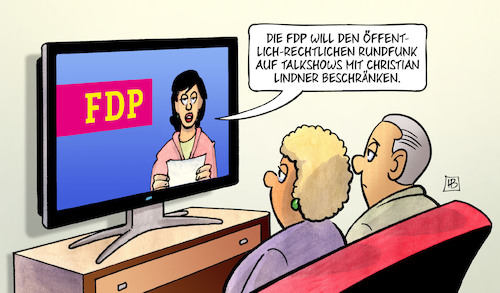 Cartoon: FDP-Rundfunk (medium) by Harm Bengen tagged öffentlich,rechtlicher,rundfunk,talkshows,christian,lindner,fdp,parteitag,bundestagswahl,wahlprogramm,harm,bengen,cartoon,karikatur,öffentlich,rechtlicher,rundfunk,talkshows,christian,lindner,fdp,parteitag,bundestagswahl,wahlprogramm,harm,bengen,cartoon,karikatur