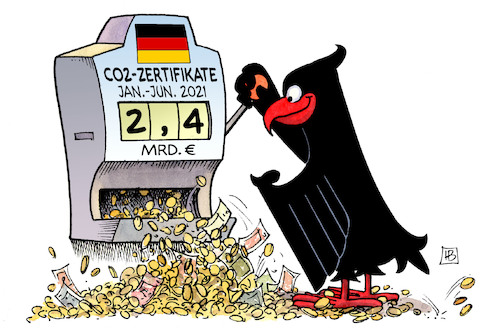 Cartoon: Fiskus und CO2 (medium) by Harm Bengen tagged fiskus,co2,zertifikate,staatseinnahmen,rekordeinnahmen,klimaschutz,klimapolitik,spielautomat,geld,bundesadler,adler,harm,bengen,cartoon,karikatur,fiskus,co2,zertifikate,staatseinnahmen,rekordeinnahmen,klimaschutz,klimapolitik,spielautomat,geld,bundesadler,adler,harm,bengen,cartoon,karikatur