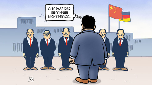 Cartoon: Gabriel in China (medium) by Harm Bengen tagged gabriel,china,oettinger,rede,schlitzaugen,homozwangsehe,kommunisten,wallonie,rassismus,homophobie,harm,bengen,cartoon,karikatur,gabriel,china,oettinger,rede,schlitzaugen,homozwangsehe,kommunisten,wallonie,rassismus,homophobie,harm,bengen,cartoon,karikatur