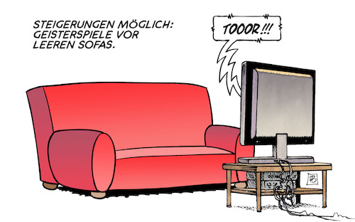 Cartoon: Geisterspiel-Steigerung (medium) by Harm Bengen tagged steigerungen,geisterspiele,leere,sofas,corona,fussball,stadien,stadion,coronavirus,ansteckung,pandemie,epidemie,krankheit,schaden,harm,bengen,cartoon,karikatur,steigerungen,geisterspiele,leere,sofas,corona,fussball,stadien,stadion,coronavirus,ansteckung,pandemie,epidemie,krankheit,schaden,harm,bengen,cartoon,karikatur