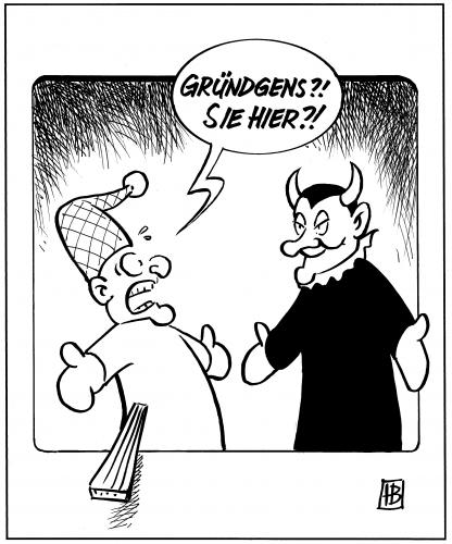 Cartoon: Gründgens (medium) by Harm Bengen tagged gründgens,kasper,theater,gustaf,gründgens,kasper,theater,schauspieler,regisseur,intendant,mephisto,legende,puppenspiel,puppen,unterhaltung,teufel,faust,klaus mann,mephistofelisch,goethe,tragödie,gretchen,gretchenfrage,osterspaziergang,pudel,johann wolfgang von goethe,puppentheater,preußen,preußischer staatsrat,homosexuell,schwul,generalintendant,handpuppen,göring,nazis,opportunist,hamburg,mitläufer,entnazifizierung,klaus,mann,johann,wolfgang,von,preußischer,staatsrat