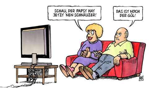 Cartoon: Gül-Besuch (medium) by Harm Bengen tagged gül,türkei,besuch,papst,tv,schnäuzer,schnurrbart,türkei,besuch,papst,tv,schnäuzer,schnurrbart